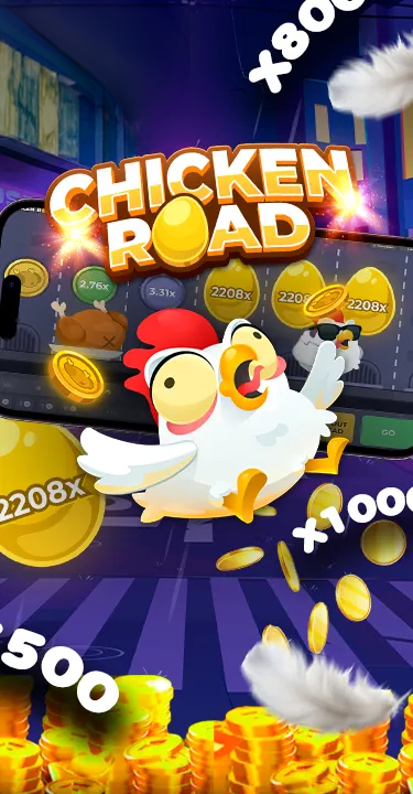 Chicken Road spil på mobil — kyllingen krydser vejen med stigende multiplikator